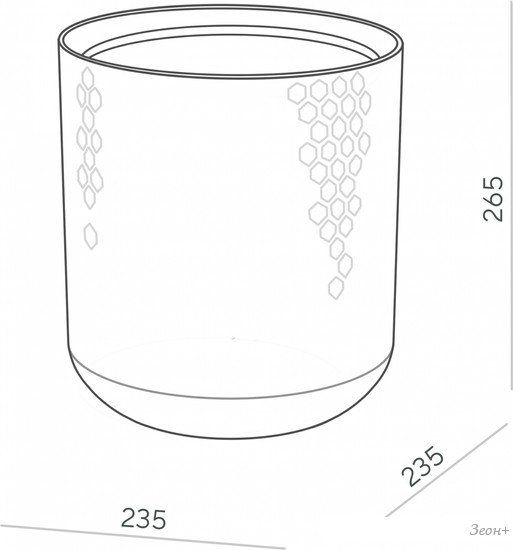 Кашпо Ellastik Plast Ola Dom Kerama (5л, мокко)