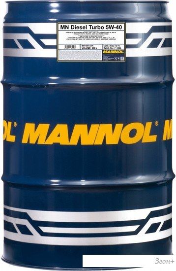Моторное масло Mannol DIESEL TURBO 5W-40 208л