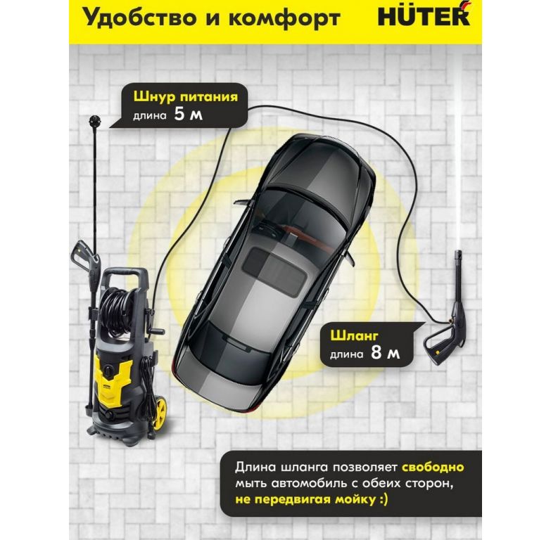 Мойка высокого давления Huter W-4-2500 PRO