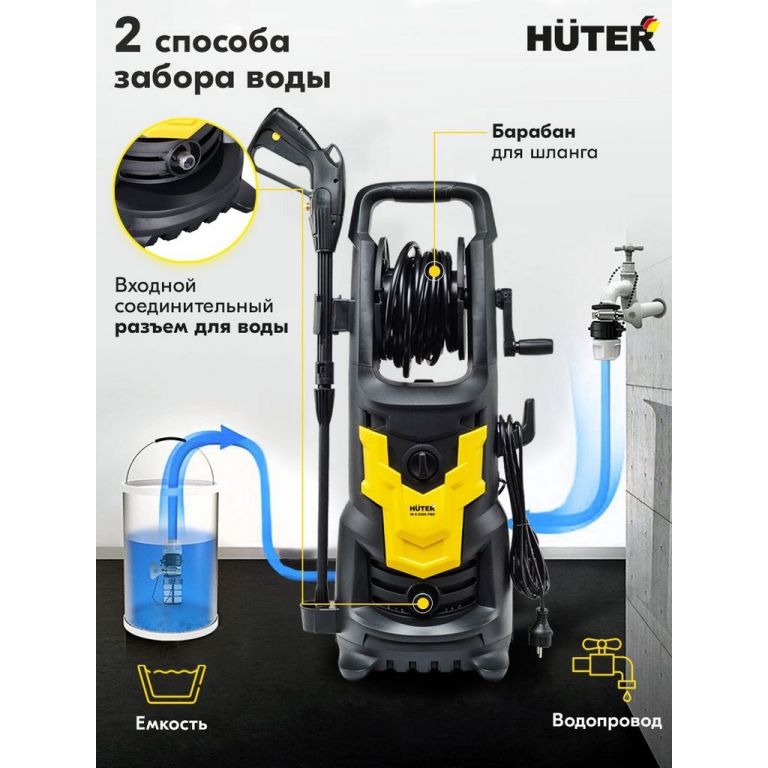 Мойка высокого давления Huter W-4-2500 PRO