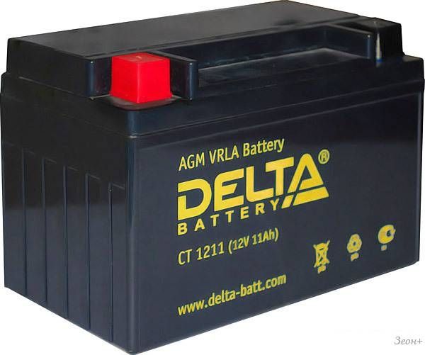 Мотоциклетный аккумулятор Delta CT 1211 (11 А·ч)