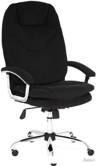 Кресло TetChair Softy LUX (флок, черный)