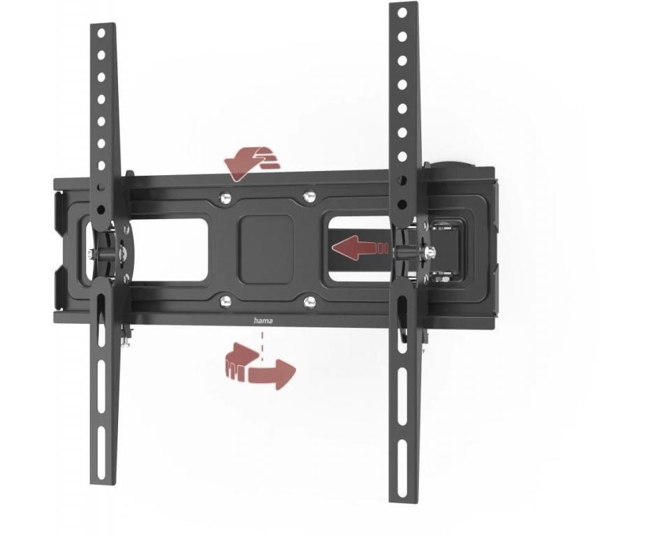 Кронштейн для телевизора Hama 00220832 черный 32"-65" макс.30кг настенный поворотно-выдвижной и наклонный