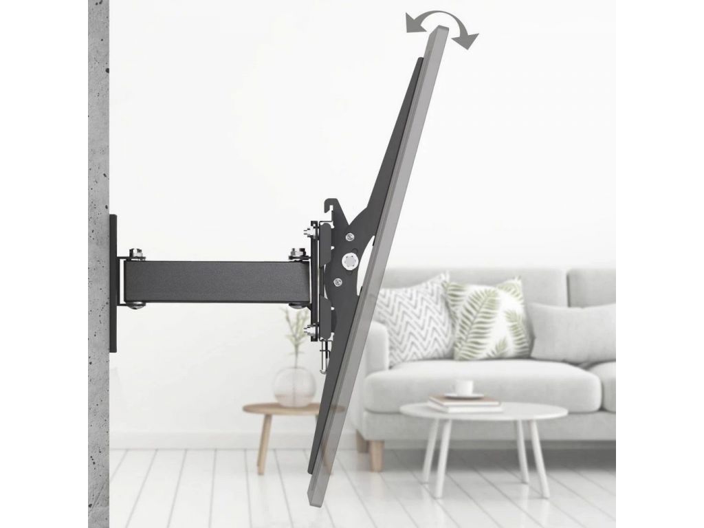 Кронштейн для телевизора Hama 00220832 черный 32"-65" макс.30кг настенный поворотно-выдвижной и наклонный