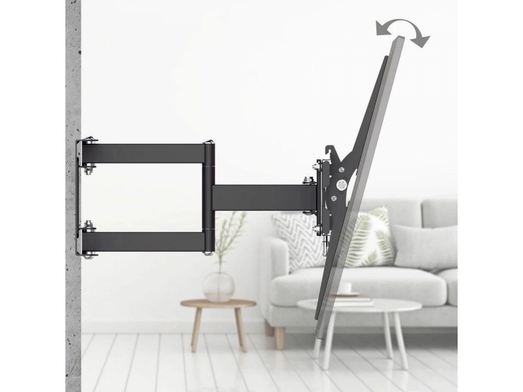 Кронштейн для телевизора Hama 00220829 черный 32"-65" макс.35кг настенный поворотно-выдвижной и наклонный