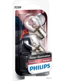 Галогенная лампа Philips P21/5W VisionPlus 2шт [12499VPB2]