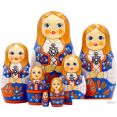 Развивающая игра Брестская Матрешка В народном норвежском костюме (набор 7 шт)