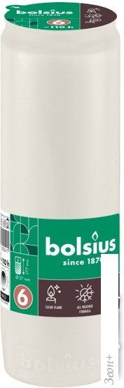 Набор свечей Bolsius Ритуальные масляные Copmo rc6 rspo mb 6 дней горения (белый)