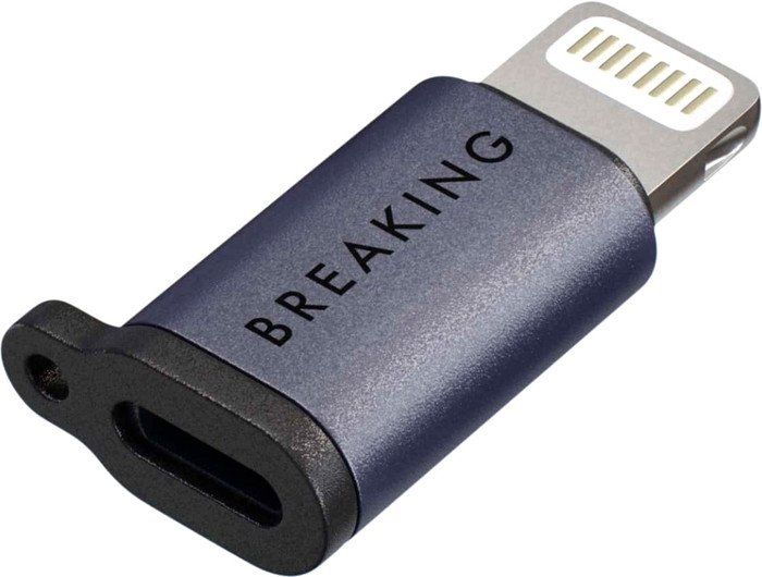 Адаптер Breaking 24568 Y02 Lightning - USB Type-C (фиолетовый)