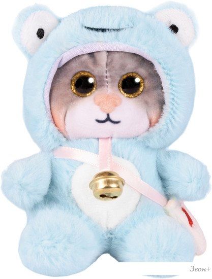 Классическая игрушка Maxitoys Котик в голубом капюшоне 300523-7-1-12