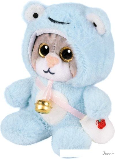 Классическая игрушка Maxitoys Котик в голубом капюшоне 300523-7-1-12