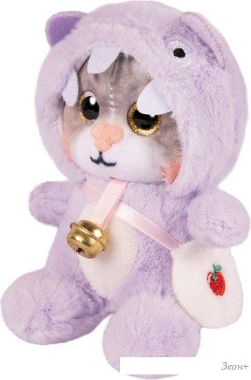 Классическая игрушка Maxitoys Котик в фиолетовом капюшоне 300523-7-2-12
