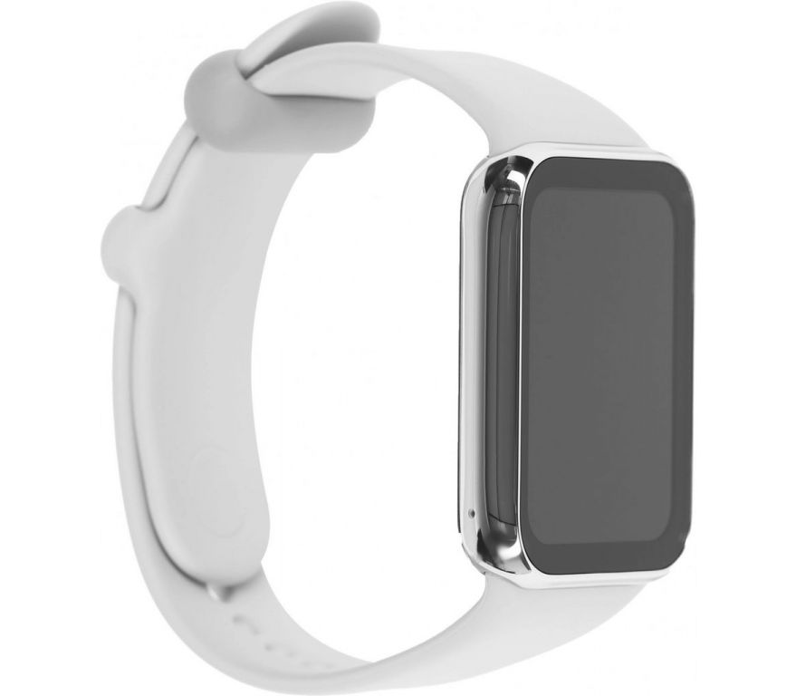 Фитнес-браслет Xiaomi Smart Band 8 Pro M2333B1 без NFC (серебристый, с белым силиконовым ремешком, международная версия)