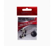    Namazu ROLLING SWIVEL PEARL BEADS AND OLIVE RUBBER STOPPER,  L, 4 .
