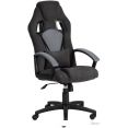 Кресло TetChair Driver (флок/ткань, черный/серый)