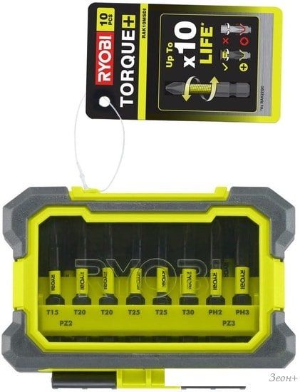 Набор бит Ryobi RAK10MSDI (10 предметов)