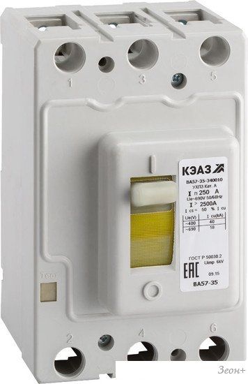 Выключатель автоматический КЭАЗ ВА57-35-330010-250А-500-690AC-УХЛ3 108536
