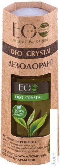 Дезодорант шариковый Ecological Organic Laboratorie Crystal Кора дуба и зеленый чай 50 мл