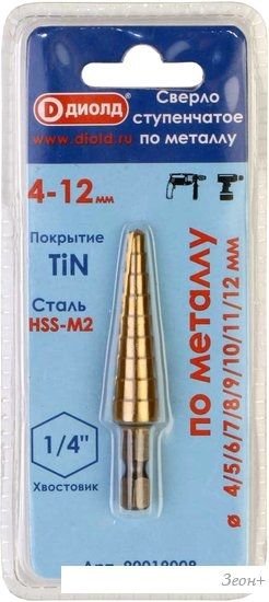Сверло ДИОЛД 4-12 мм 90019008
