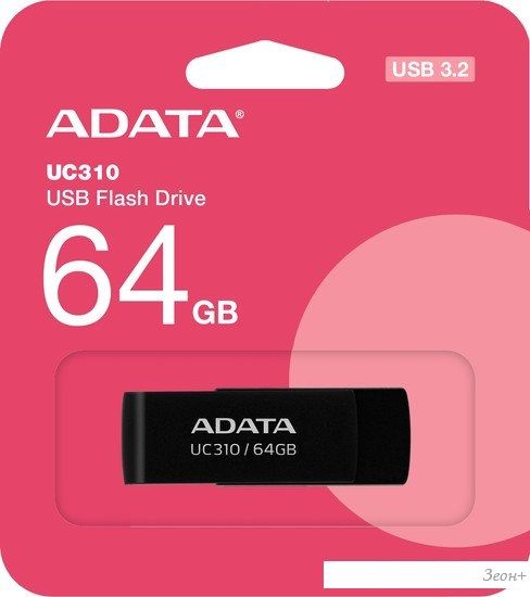 USB Flash ADATA UC310-64G-RBK 64GB (черный)