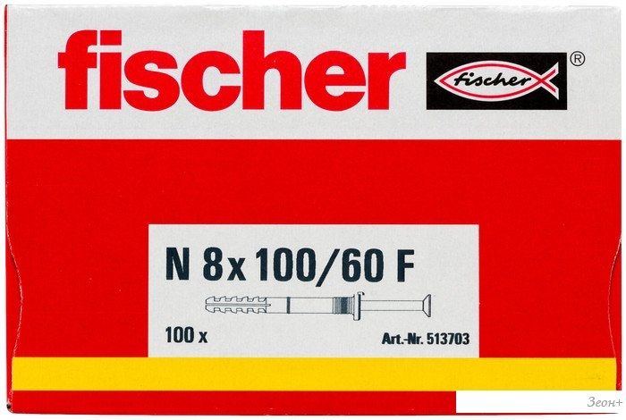 Дюбель-гвоздь Fischer N 8 x 100/60 F 513703 (100 шт)