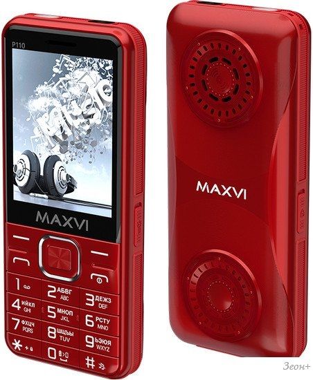 Кнопочный телефон Maxvi P110 (красный)