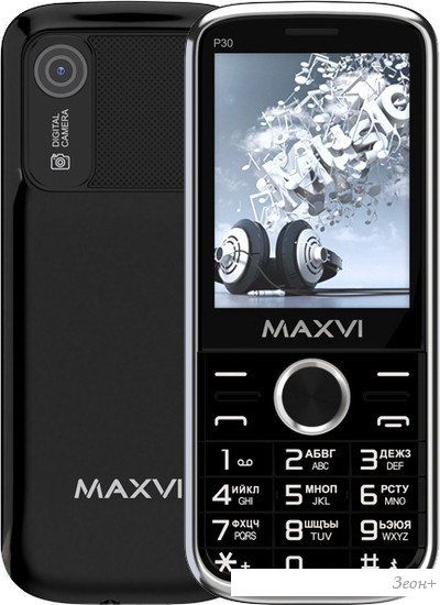 Кнопочный телефон Maxvi P30 (черный)