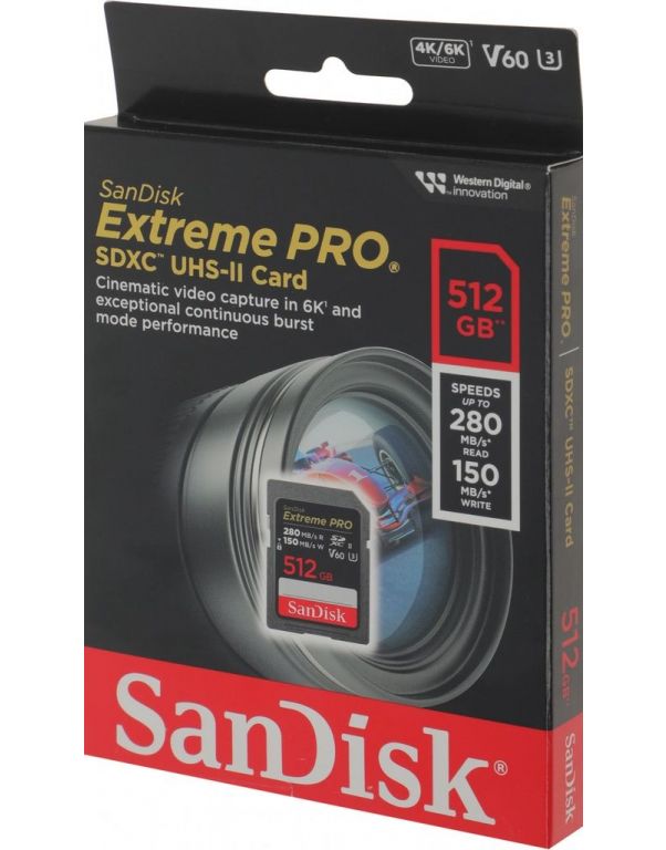 Карта памяти SanDisk Extreme PRO SDXC SDSDXEP-512G-GN4IN 512GB