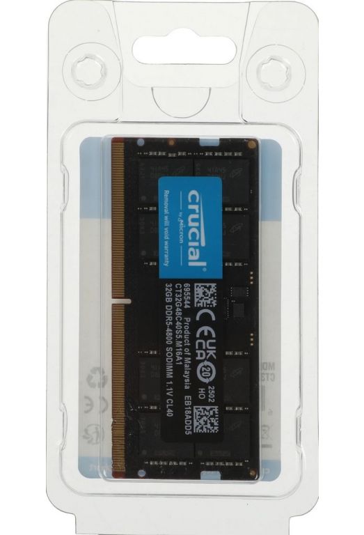 Оперативная память Crucial 32ГБ DDR5 SODIMM 4800 МГц CT32G48C40S5