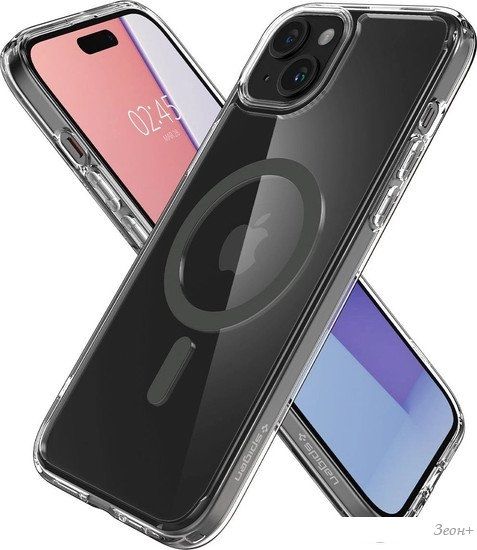 Чехол для телефона Spigen Ultra Hybrid (MagFit) для iPhone 15 ACS06804 (серый)