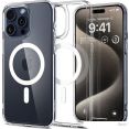 Чехол для телефона Spigen Ultra Hybrid (MagFit) для iPhone 15 Pro Max ACS06576 (белый)
