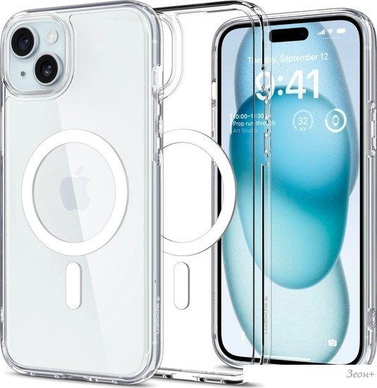 Чехол для телефона Spigen Ultra Hybrid (MagFit) для iPhone 15 ACS06802 (белый)