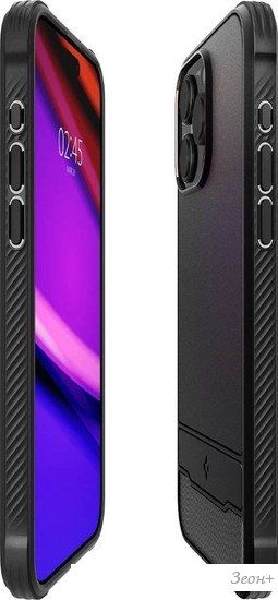 Чехол для телефона Spigen Rugged Armor (MagFit) для iPhone 15 Pro ACS06703 (черный)