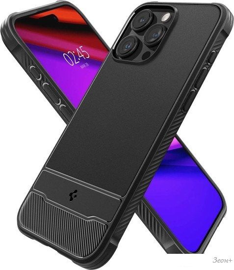 Чехол для телефона Spigen Rugged Armor (MagFit) для iPhone 15 Pro Max ACS06561 (черный)