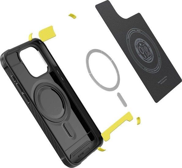 Чехол для телефона Spigen Rugged Armor (MagFit) для iPhone 15 Pro Max ACS06561 (черный)