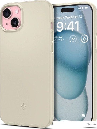 Чехол для телефона Spigen Thin Fit для iPhone 15 ACS06782 (бежевый)