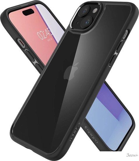 Чехол для телефона Spigen Ultra Hybrid для iPhone 15 ACS06799 (черный)