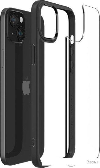 Чехол для телефона Spigen Ultra Hybrid для iPhone 15 ACS06799 (черный)