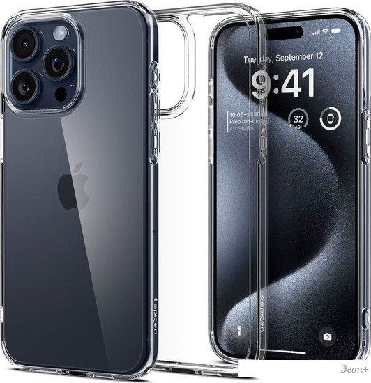 Чехол для телефона Spigen Ultra Hybrid для iPhone 15 Pro ACS06707 (прозрачный)