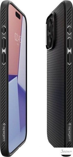Чехол для телефона Spigen Liquid Air для iPhone 15 Pro ACS06704 (черный)