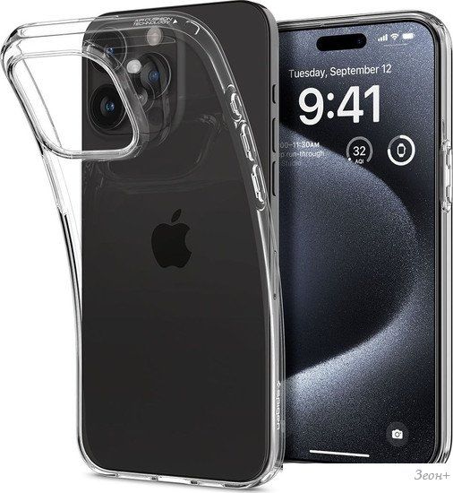 Чехол для телефона Spigen Liquid Crystal для iPhone 15 Pro ACS06699 (прозрачный)