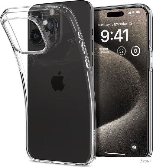 Чехол для телефона Spigen Liquid Crystal для iPhone 15 Pro Max ACS06557 (прозрачный)