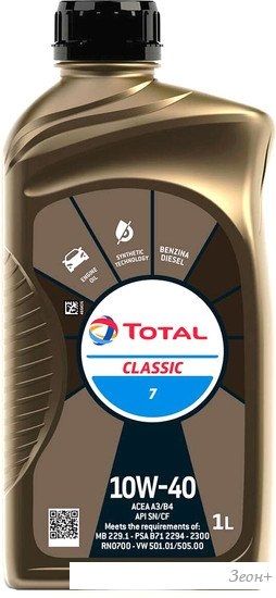 Моторное масло Total Classic 7 SN/CF A3/B4 10W-40 1л