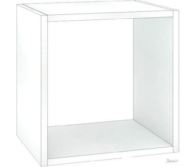 Полка Кортекс-мебель Дельта-1 36x36 (белый)