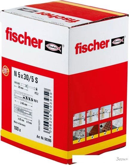 Дюбель-гвоздь Fischer N 5 x 30/5 S 50395 (100 шт)
