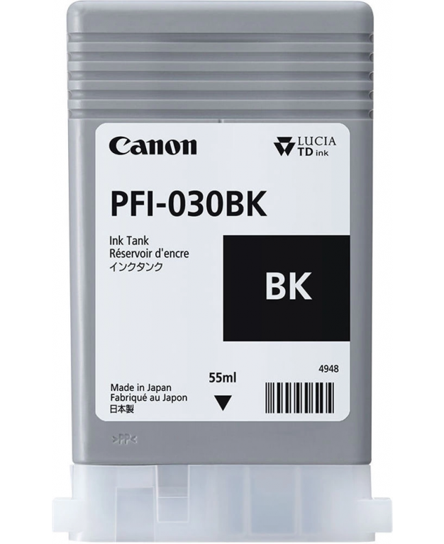 Картридж струйный Canon PFI-030BK 3489C001АА черный (55мл) для Canon imagePROGRAF TA-20, TA-30, TM-240, TM-340.