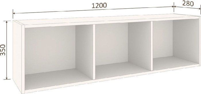 Полка Кортекс-мебель Бинго 120x35 (белый)