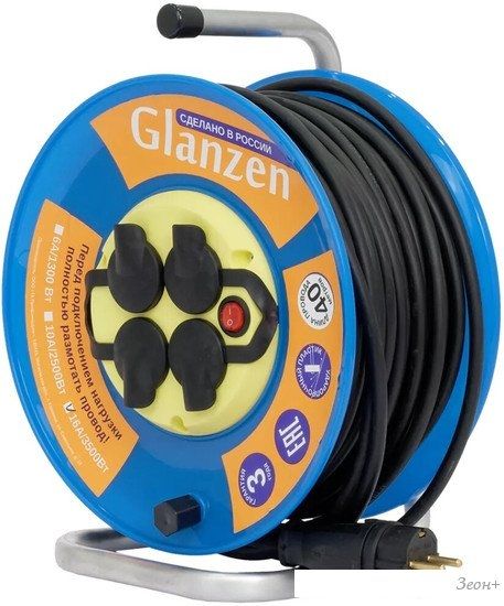 Удлинитель на катушке Glanzen EB-40-011