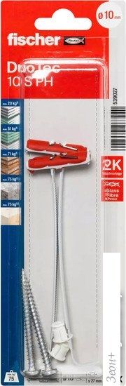 Дюбель-гвоздь Fischer DuoTec 10 S PH 539027 (2 шт)