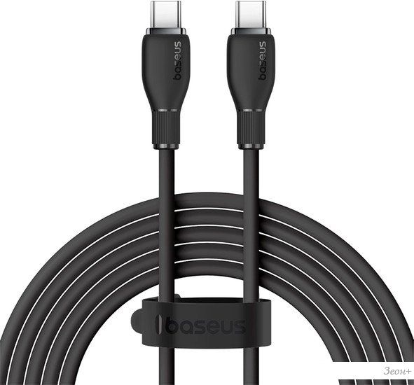 Кабель Baseus Pudding Series Fast Charging Cable 100W USB Type-C - USB Type-C (2 м, черный)